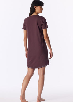 Schiesser nightshirt casual essentials cocoa brown dames - afbeelding 2