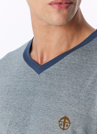 Schiesser pyjama long 95/5 deep blue heren - afbeelding 5