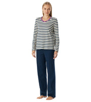 Schiesser pyjama longue casual essentials seasalt femme