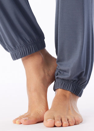 Schiesser pyjama long casual fashion bluegrey dames - afbeelding 6