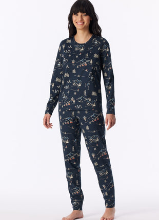 Schiesser pyjama long family multicolour dames - afbeelding 1