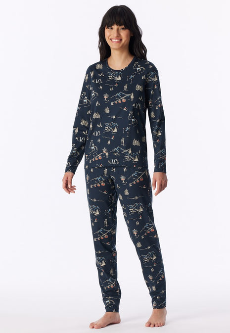 Schiesser pyjama long family multicolour dames - afbeelding 1