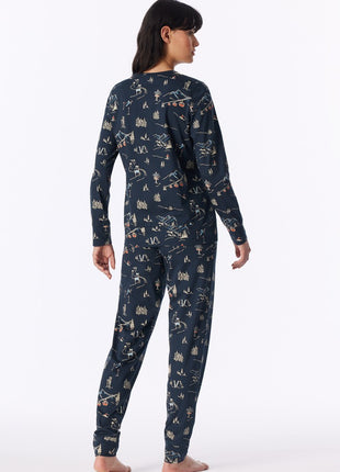 Schiesser pyjama long family multicolour dames - afbeelding 2