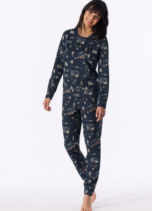 Schiesser pyjama long family multicolour dames - afbeelding 3