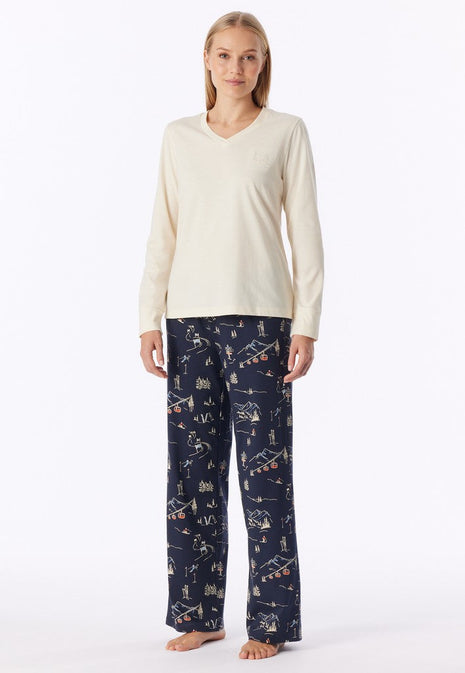 Schiesser pyjama long family seasalt dames - afbeelding 1