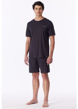 Schiesser pyjama short modern bonded graphite heren - afbeelding 5