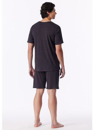 Schiesser pyjama short modern bonded graphite heren - afbeelding 4