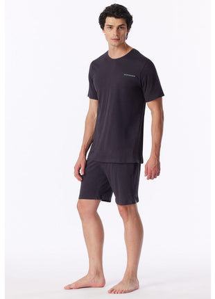Schiesser pyjama short modern bonded graphite heren - afbeelding 3