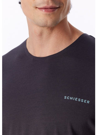Schiesser pyjama short modern bonded graphite heren - afbeelding 6