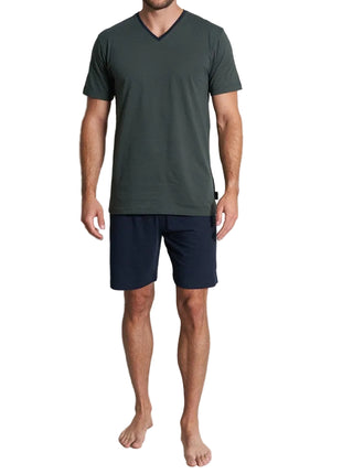 Tom Tailor pyjama korte broek nevada dark green heren - afbeelding 1