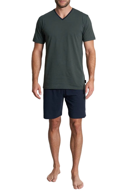 Tom Tailor pyjama korte broek nevada dark green heren - afbeelding 1