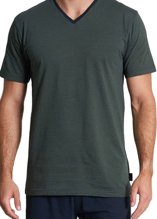 Tom Tailor pyjama korte broek nevada dark green heren - afbeelding 3