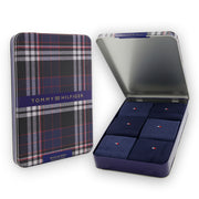 Tommy Hilfiger socks 6 pairs tin giftbox birdey sock navy